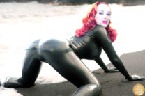 Christina Hendricks Sexy Leather Bondage Fake